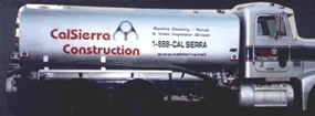 Tanker truck lettering for CalSierra Construction, an archive job